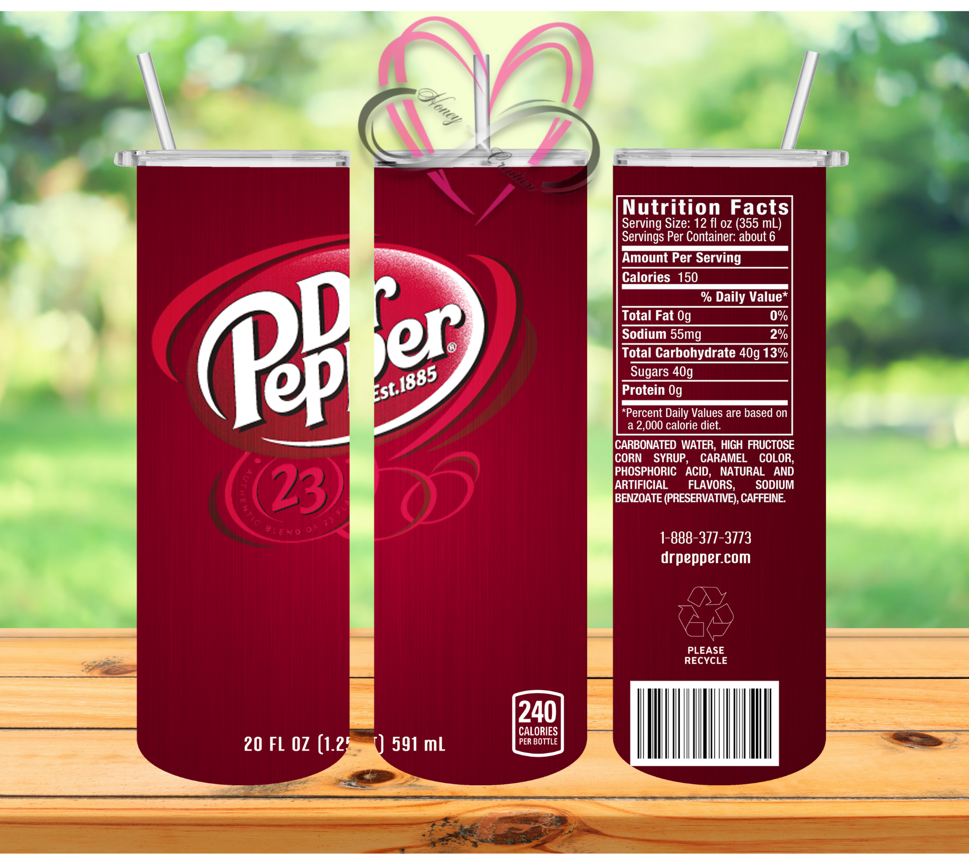 Red Restaurant Style Dr Pepper Tumblers